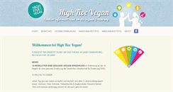 Desktop Screenshot of highfive-vegan.org