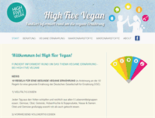 Tablet Screenshot of highfive-vegan.org